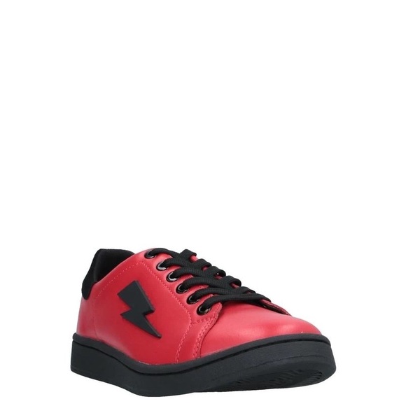 Women’s Neil Barrett Red Leather Tennis Trainer Thunderbolt Size 35 - Picture 6 of 7